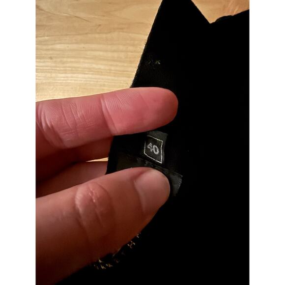 VTG Escada Black Wool Pleat Maxi Skirt 40 US 8 - Picture 5 of 5